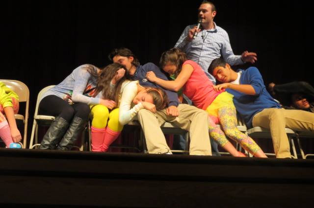 Many Barnstable students get hypnotized by Dan Candell.