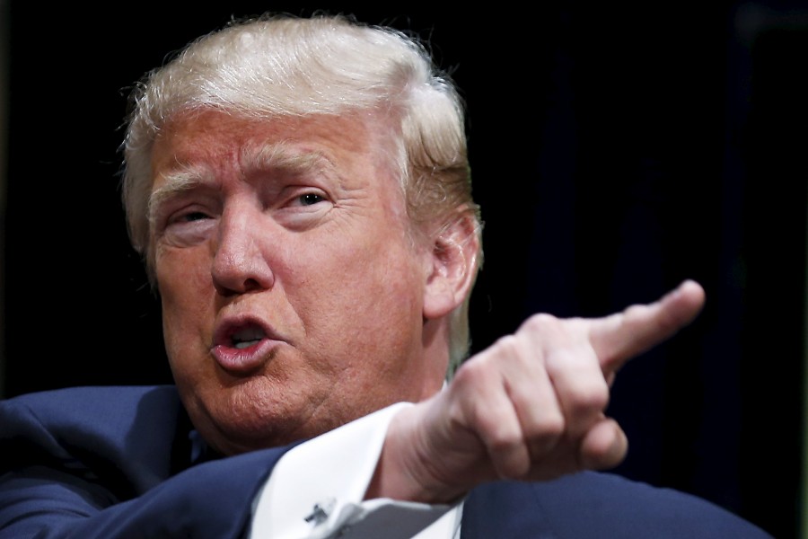 Presidential candidate Donald Trump shows off his duck face to impress millennial voters.