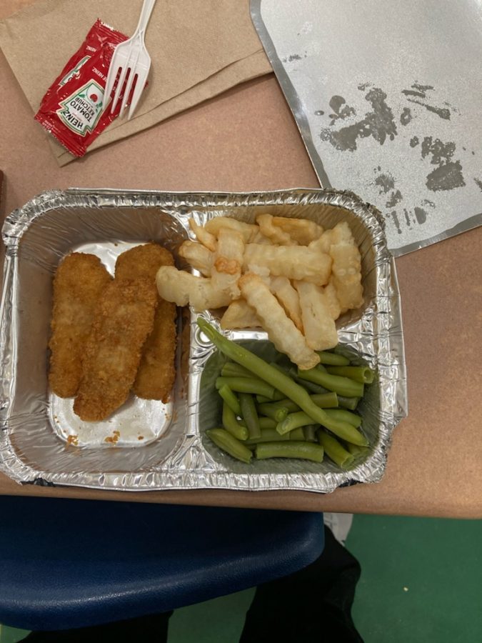 A+meal+to+remember%3A+a+healthy+serving+of+over-salted+french+fries%2C+dried+green+beans%2C+and+frozen+chicken.