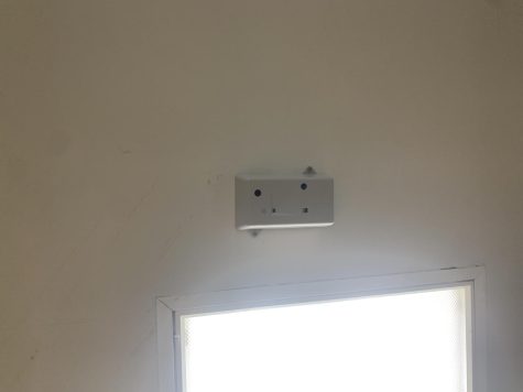 The new vape detectors attached on the ceiling on the bathrooms.  