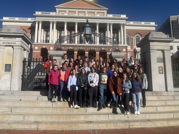 Visiting Boston, including the Massachusetts State House, was a highlight for the French students who visited in mid October.