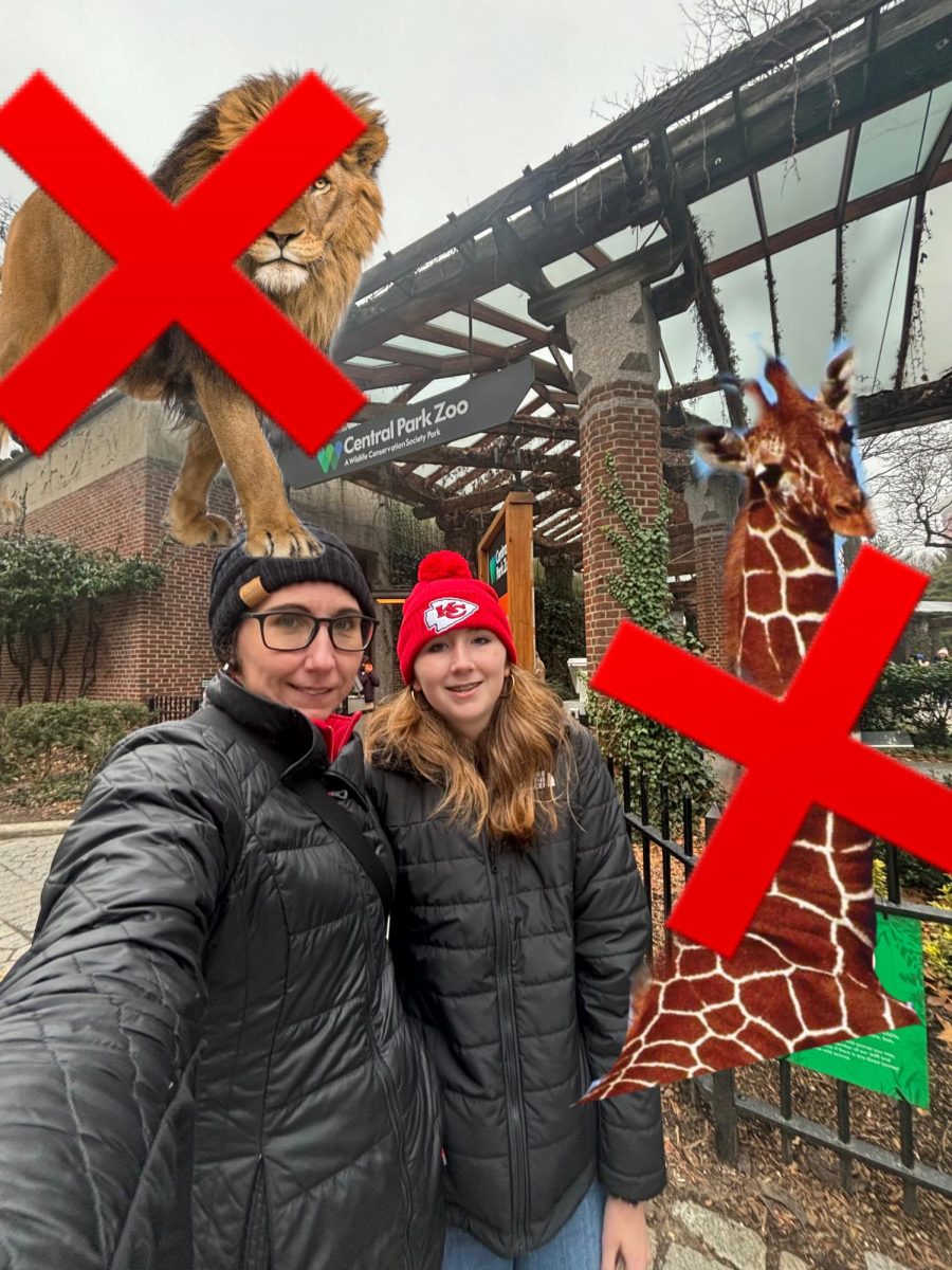 Photo of my Mom and me at the Central Park Zoo