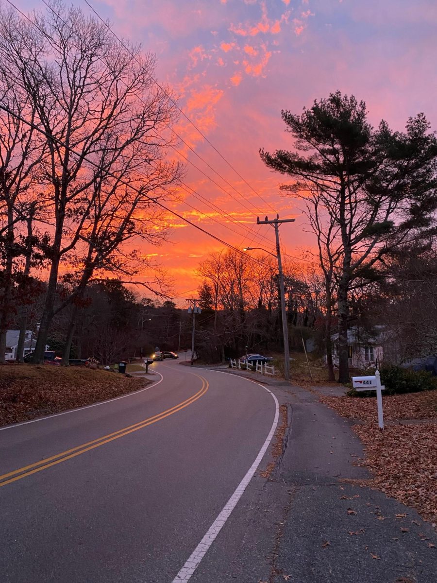 A photo of a sunrise