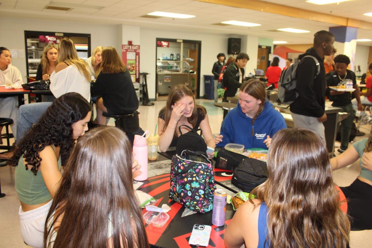 Students in the JR/SR Cafeteria