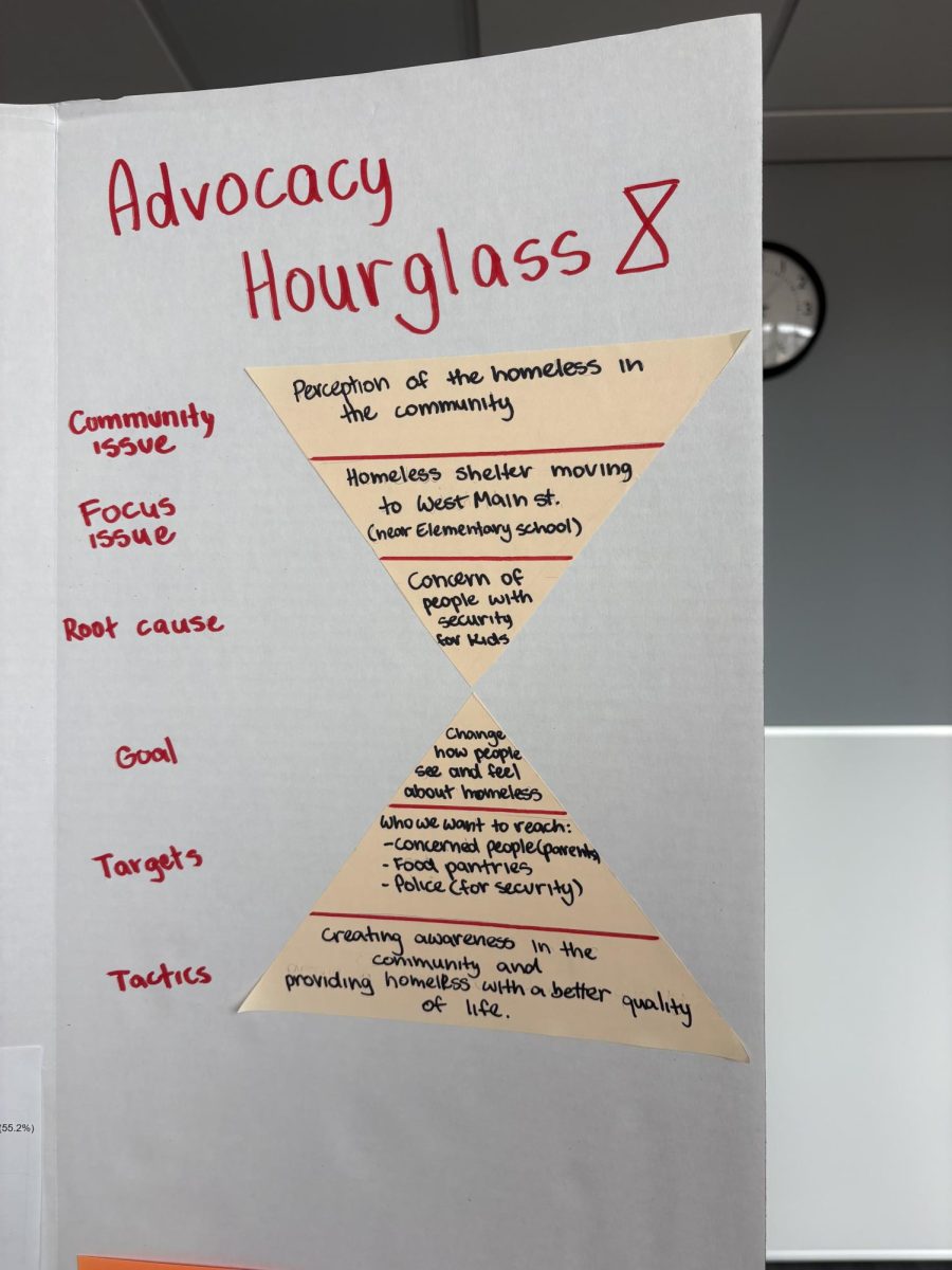 Civics action projects Advocacy Hourglass on there goals and focus issues.